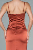 Light Brown Long Satin Prom Gown ABU1938