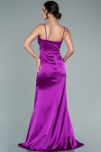 Violet Long Satin Prom Gown ABU1938