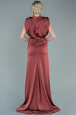 Long Light Brown Satin Evening Dress ABU2133