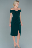 Midi Emerald Green Invitation Dress ABK1393