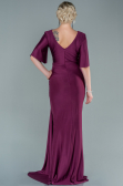 Cherry Colored Long Evening Dress ABU2443