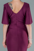 Cherry Colored Long Evening Dress ABU2443