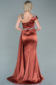 Light Brown Long Satin Evening Dress ABU2363
