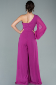 Long Fuchsia Chiffon Invitation Dress ABT078