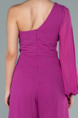 Long Fuchsia Chiffon Invitation Dress ABT078