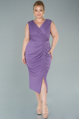 Midi Lavender Plus Size Evening Dress ABK1492