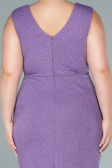 Midi Lavender Plus Size Evening Dress ABK1492