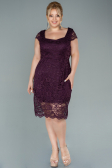 Plum Short Oversized Evening Dress ABK010