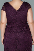 Plum Short Oversized Evening Dress ABK010