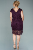 Plum Short Oversized Evening Dress ABK010