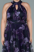 Short Purple Plus Size Evening Dress ABK1498