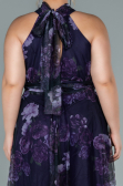 Short Purple Plus Size Evening Dress ABK1498