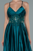 Long Emerald Green Satin Evening Dress ABU2583