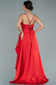 Long Red Satin Evening Dress ABU1843