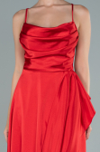 Long Red Satin Evening Dress ABU1843