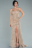 Long Gold Evening Dress ABU2587