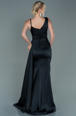Long Black Satin Evening Dress ABU2598
