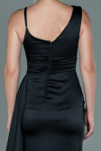 Long Black Satin Evening Dress ABU2598