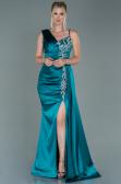 Long Emerald Green Satin Evening Dress ABU2598