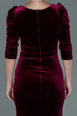Long Burgundy Velvet Evening Dress ABU2604
