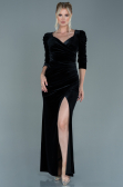 Long Black Velvet Evening Dress ABU2604