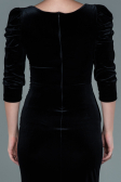 Long Black Velvet Evening Dress ABU2604