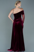 Long Burgundy Velvet Evening Dress ABU2605