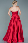 Long Red Satin Evening Dress ABU2600
