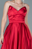 Long Red Satin Evening Dress ABU2600