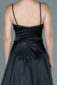 Long Black Satin Evening Dress ABU2593