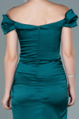 Long Emerald Green Satin Evening Dress ABU2608
