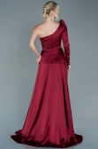 Long Burgundy Satin Evening Dress ABU2610