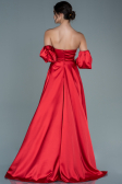 Long Red Satin Evening Dress ABU2614