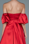 Long Red Satin Evening Dress ABU2614