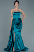 Long Emerald Green Satin Evening Dress ABU2618
