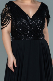 Black Long Plus Size Evening Dress ABU828