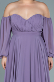 Long Lavender Chiffon Oversized Evening Dress ABU2597