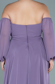 Long Lavender Chiffon Oversized Evening Dress ABU2597