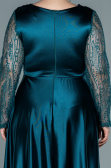 Long Emerald Green Satin Oversized Evening Dress ABU2641