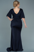 Long Navy Blue Plus Size Evening Dress ABU2441