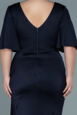 Long Navy Blue Plus Size Evening Dress ABU2441