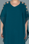 Emerald Green Chiffon Plus Size Evening Dress ABT080