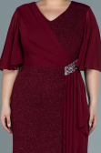 Long Burgundy Plus Size Evening Dress ABU2651