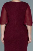 Long Burgundy Plus Size Evening Dress ABU2651