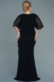 Long Black Plus Size Evening Dress ABU2651