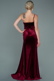 Long Burgundy Velvet Evening Dress ABU2626