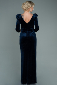 Long Navy Blue Velvet Evening Dress ABU2653
