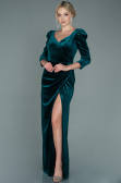 Long Emerald Green Velvet Evening Dress ABU2653