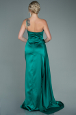 Green Long Satin Evening Dress ABU2386