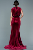 Long Burgundy Velvet Evening Dress ABU2668